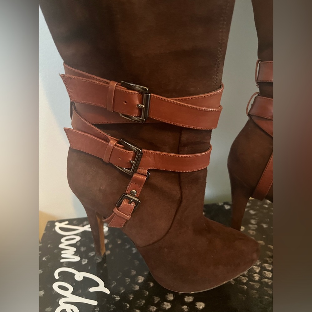 Sam Edelman Roula dark brown suede boot - Picture 2 of 5